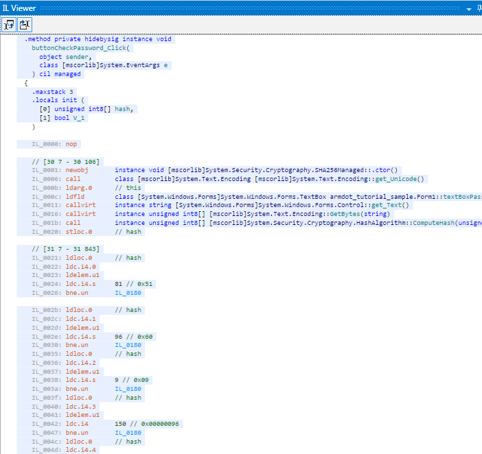 Original byte code